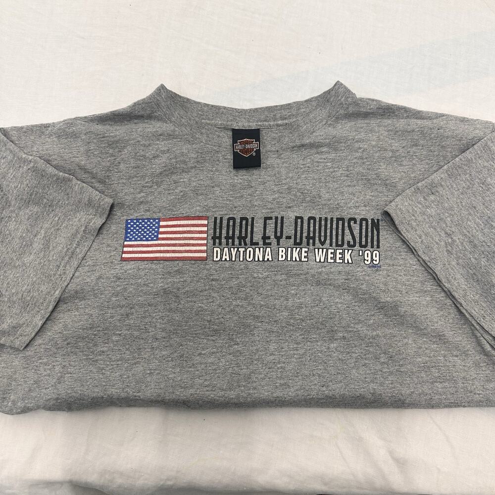 VTG 1999 Harley Davidson Daytona Bike Week T-shirt Men’s XL Double Sided Gray